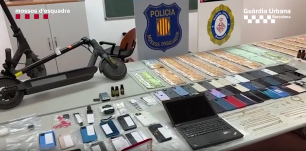 Material requisat pels Mossos d'Esquadra