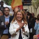 La candidata de Valents, Eva Parera, en el acto de final de campaña de la formación (ACN)