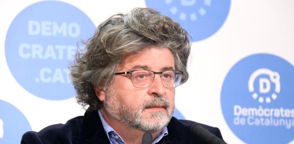 Antoni Castellà durante una rueda de prensa de Demòcrates (Mariona Puig, ACN)