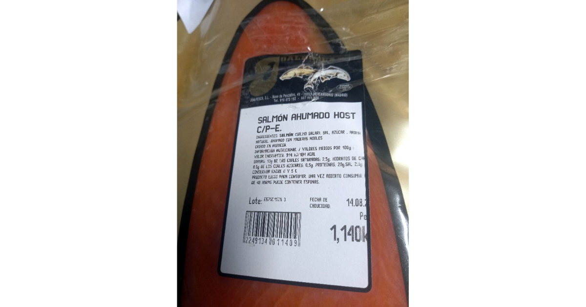El lote de salmón ahumado de la marca Joalpesca contaminado por la bacteria listeria (AESAN)