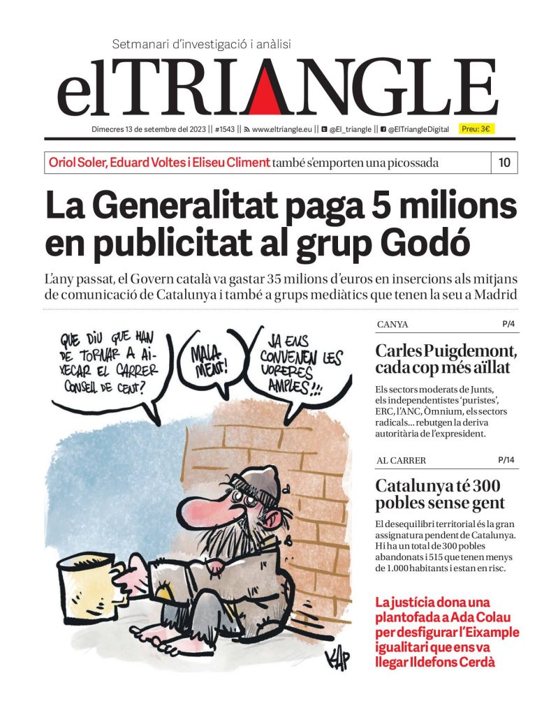 La Generalitat paga 5 milions d’euros en publicitat al grup Godó