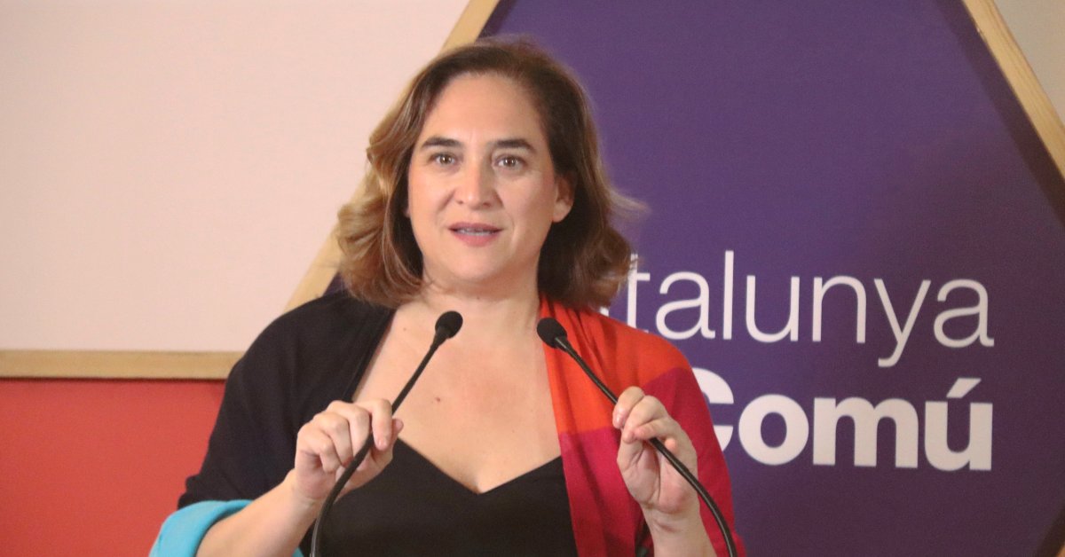 L’exalcaldessa de Barcelona i coordinadora dels comuns, Ada Colau, durant la seva intervenció al Consell Nacional (Nico Tomás, ACN)