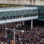 Concentración de Tsunami Democràtic en el aeropuerto de El Prat (ACN)