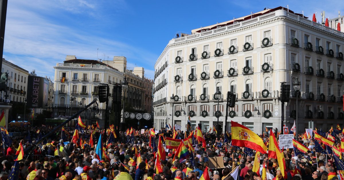 Manifestación del PP contra la amnistía en la Puerta del Sol de Madrid (Miquel Vera, ACN)