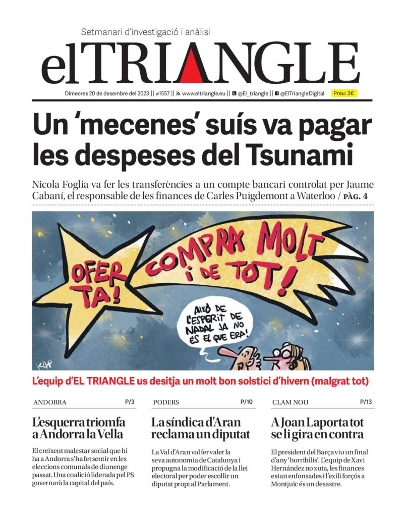 Un ‘mecenes’ suís va pagar les despeses del Tsunami