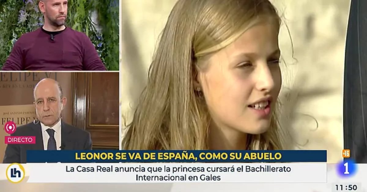 Rótulo sobre la Princesa Leonor en 'La hora de La 1' (RTVE)