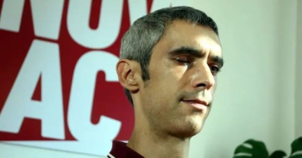 Roger Español amb l'ull esquerra amputat per una pilota de goma (ACN)