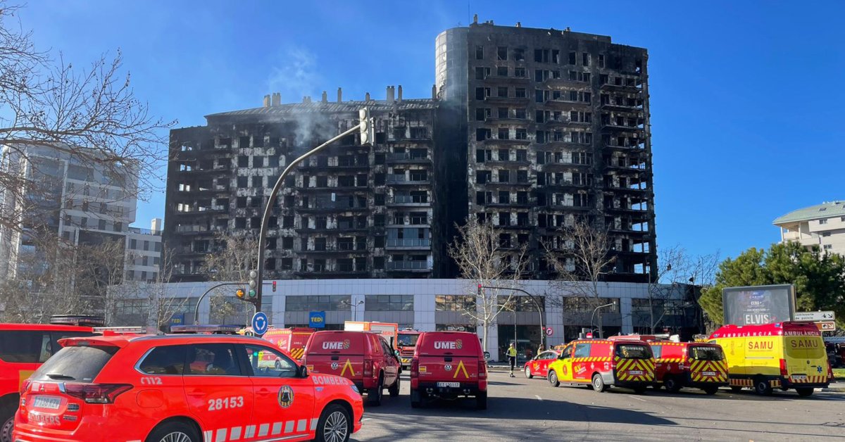 Edificio incendiado en Valencia (Centro de Coordinación de Emergencias de la Generalitat Valenciana)