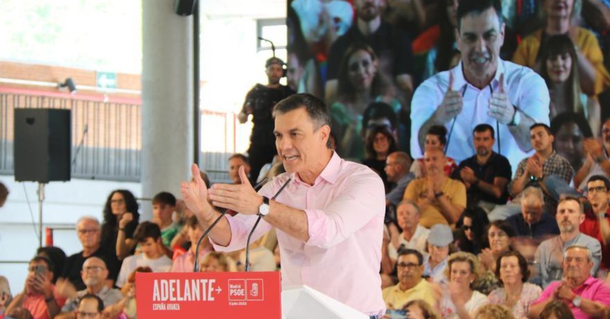 El president del Govern d'Espanya, Pedro Sánchez, a l'obertura de la campanya del PSOE (Roger Pi de Cabanyes, ACN)