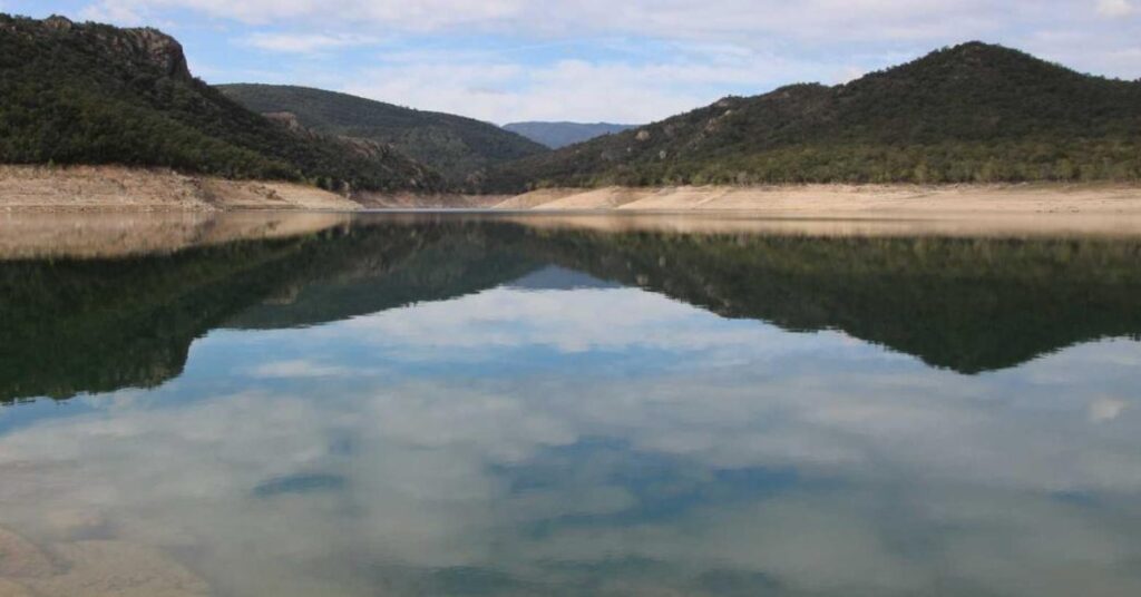 El embalse de Boadella está al 30% de su capacidad, el viernes 21 de abril (Ariadna Reche, ACN)