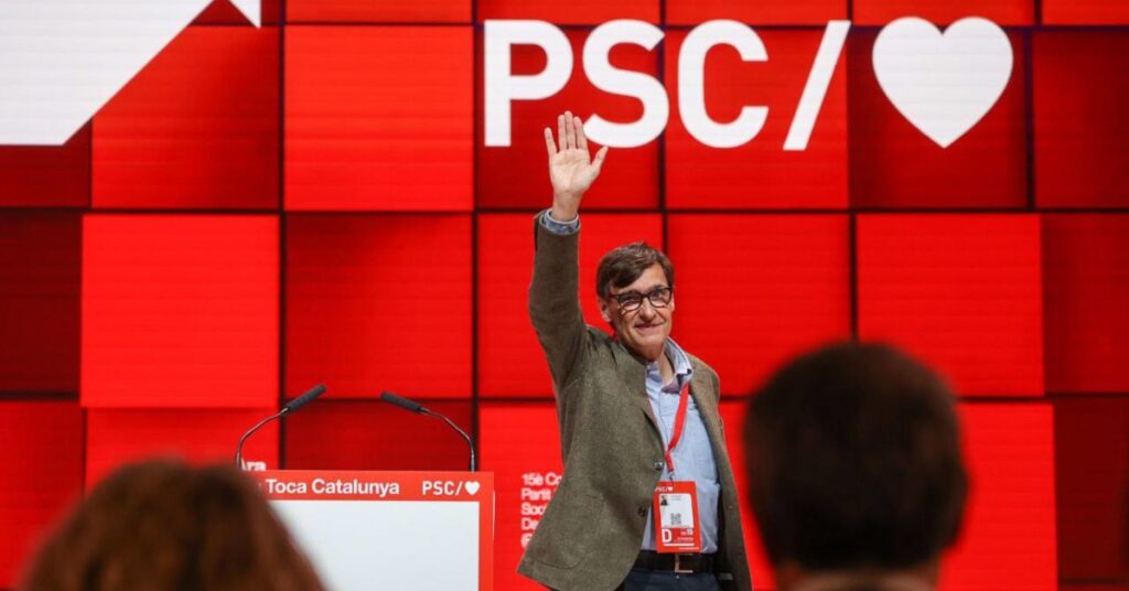 El primer secretari del PSC, Salvador Illa, al congrés del partit
