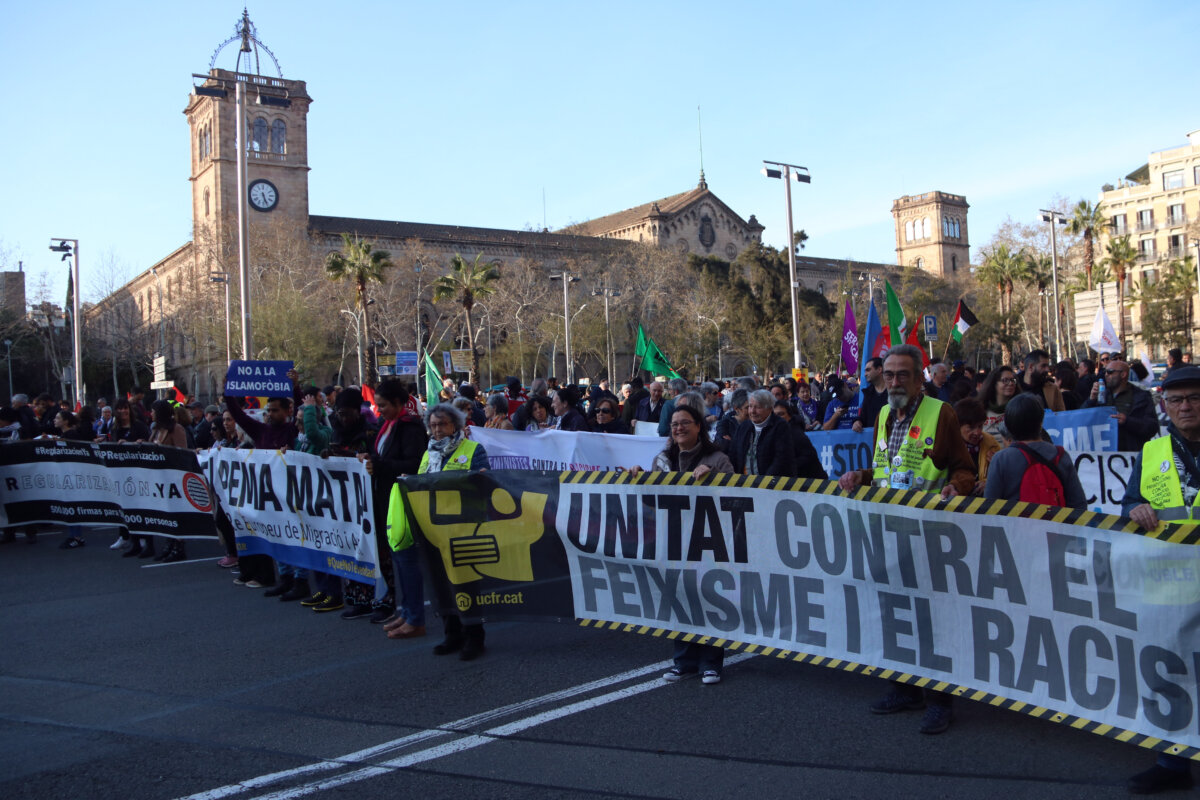 Manifestación contra el fascismo y el racismo en Barcelona (Guillem Roset, ACN)