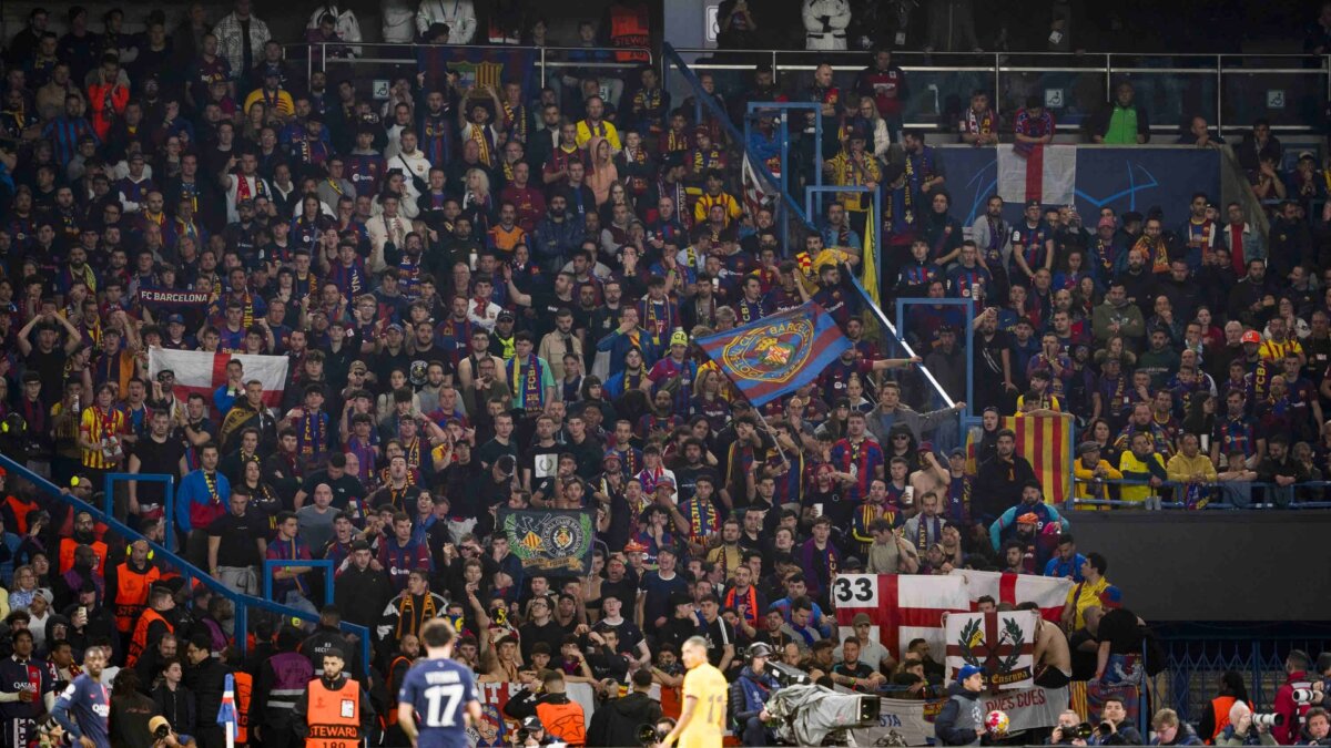 Aficionados del Barça en el PSG-FC Barcelona