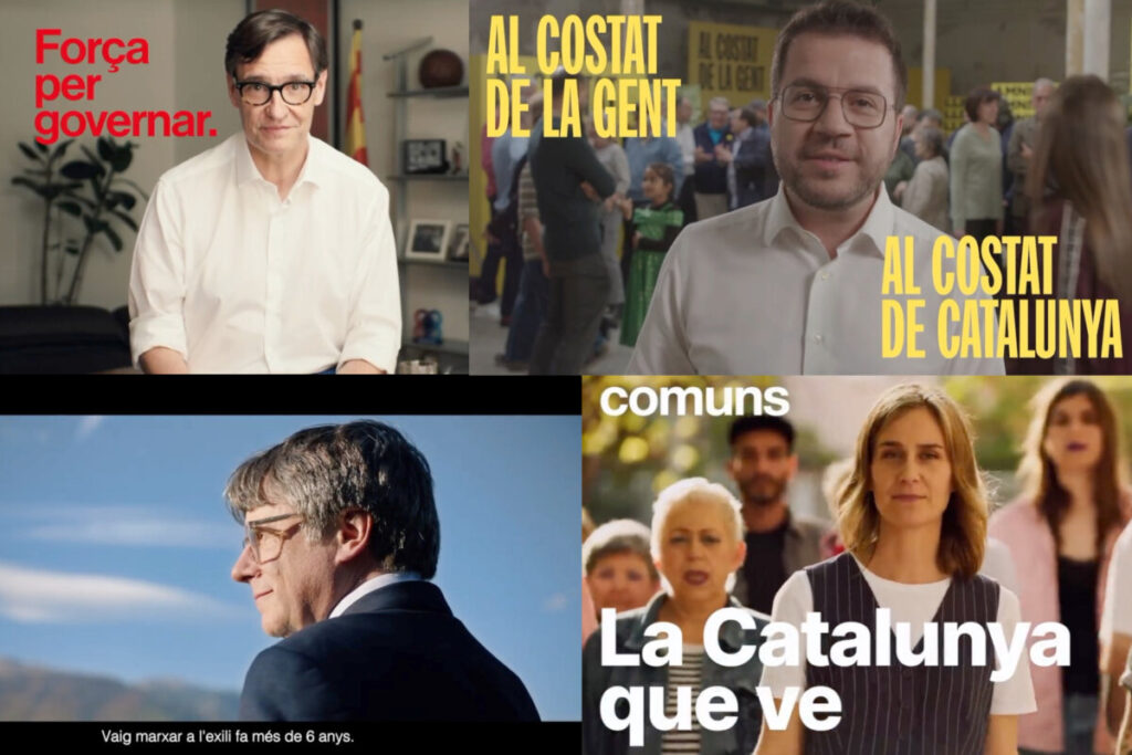 Espots electorals de PSC, ERC, Junts i Comuns Sumar