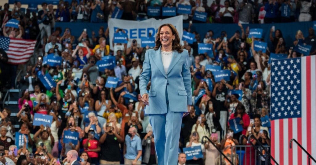Kamala Harris en un acto en Georgia (Partido Demócrata)