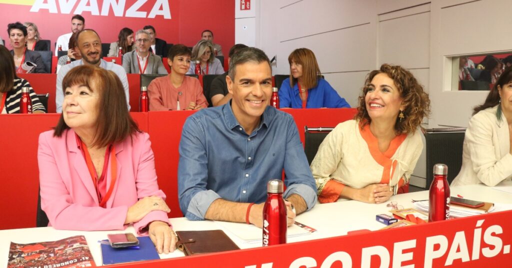 El presidente del Gobierno de España, Pedro Sánchez, en el Comité Federal del PSOE (Roger Pi de Cabanyes, ACN)