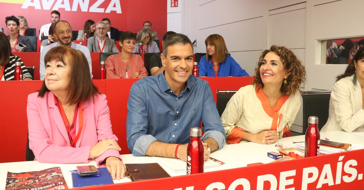 El presidente del Gobierno de España, Pedro Sánchez, en el Comité Federal del PSOE (Roger Pi de Cabanyes, ACN)