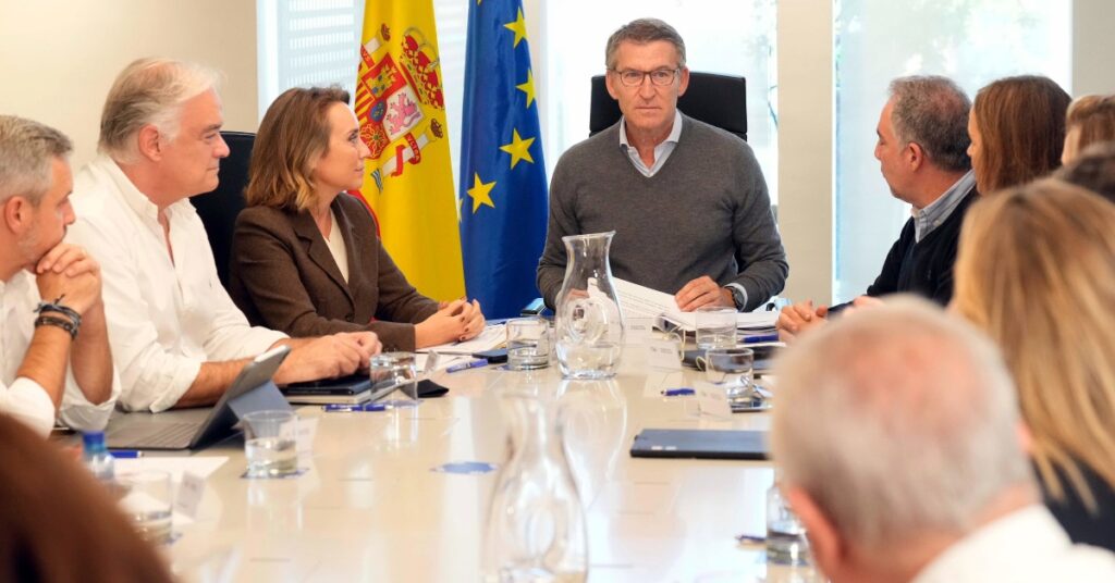 Comitè de Direcció del PP, encapçalat per Alberto Núñez Feijóo (Partit Popular)