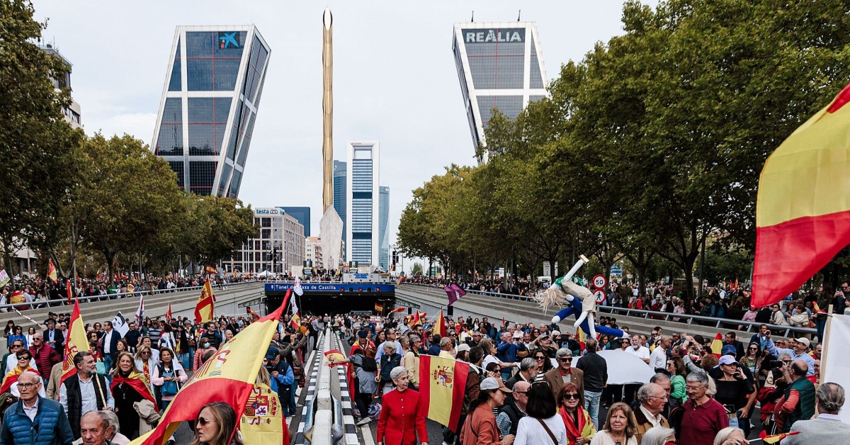 Manifestació de PP i Vox contra el Govern de Sánchez (RTVE)