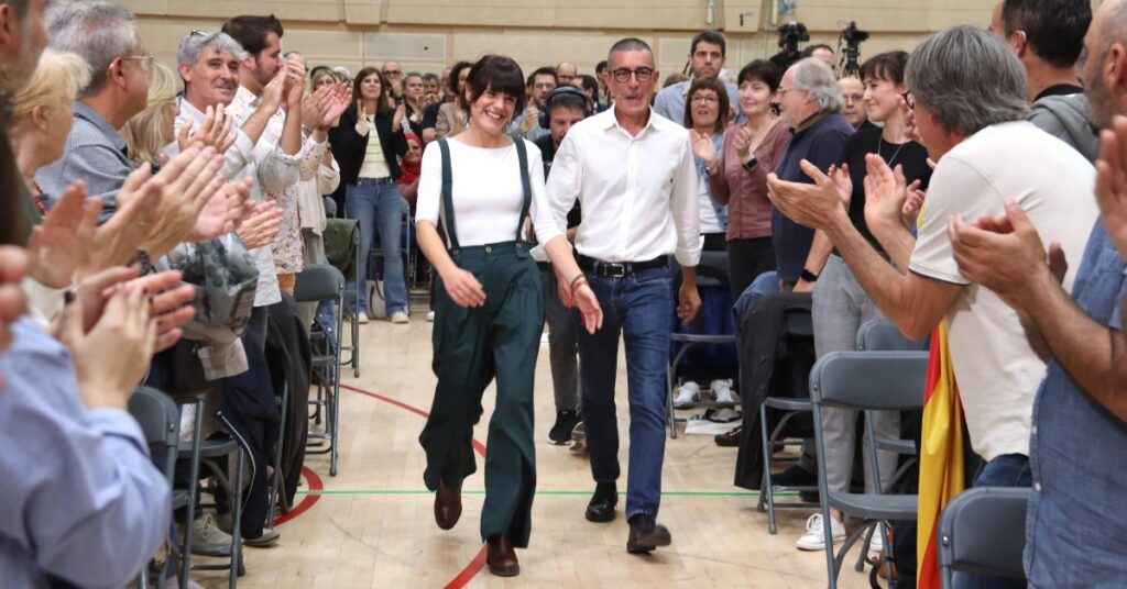 Xavier Godàs, candidat a la presidència d'ERC de la candidatura de Nova Esquerra i AlbaCamps, candidata a liderar la secretaria general de l’organitzaciótzació. secretària general (Maria Pratdesaba, ACN)