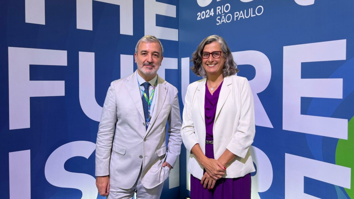 L'alcalde de Barcelona, Jaume Collboni, a la cimera de l’Urban20 a Rio de Janeiro (Betevé)