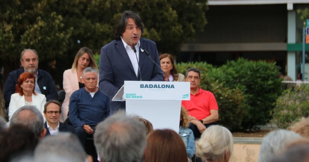 El diputado de Junts, Francesc de Dalmases, en un acto del partido en Badalona (Marta Vidal, ACN)