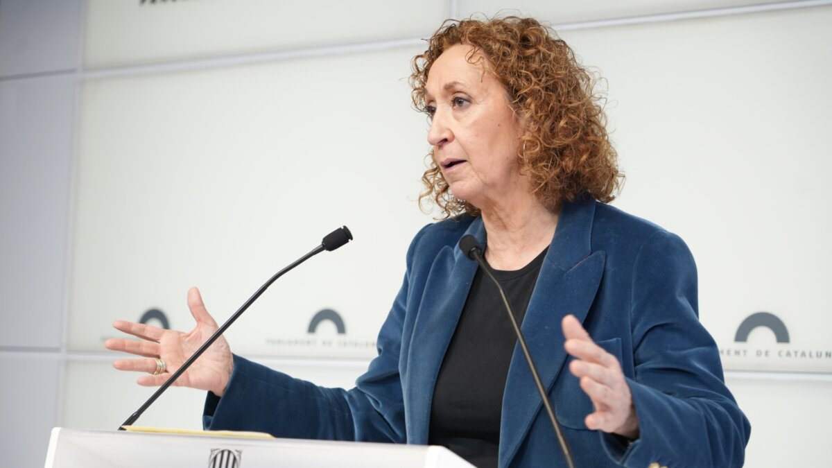 La portavoz de ERC en el Parlament, Ester Capella, en rueda de prensa (Marta Sierra, ACN)