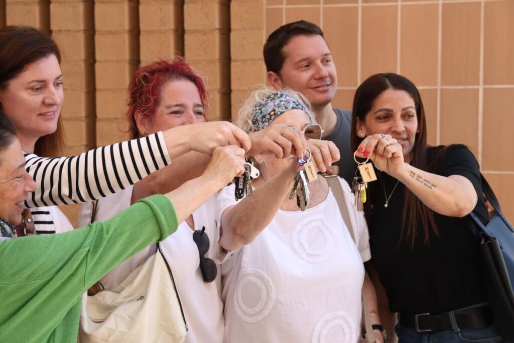 Moment de l'entrega de claus