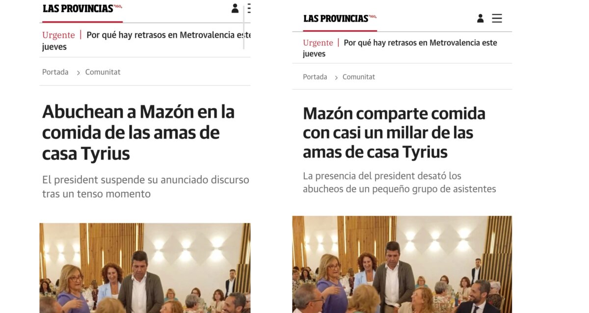 Mazón esbroncat i aplaudit