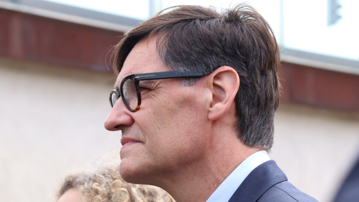 El presidente de la Generalitat, Salvador Illa, en un acto en Martorell (Nico Tomás, ACN)