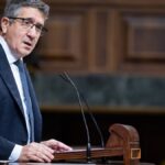 El portavoz del PSOE en el Congreso, Patxi López, en el debate en el Congreso de los Diputados sobre el apagón eléctrico y el plan de defensa (Congreso de los Diputados)