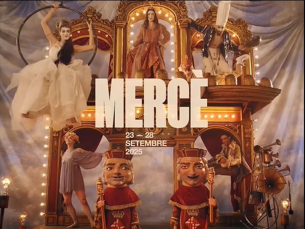 Cartell de la Mercè extret d’un fotograma que acompanya la seva difusió