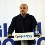 El presidente del PP de Cataluña, Alejandro Fernández, en un acto de inicio del curso político en Girona (Berta Artigas Fontàs, ACN)