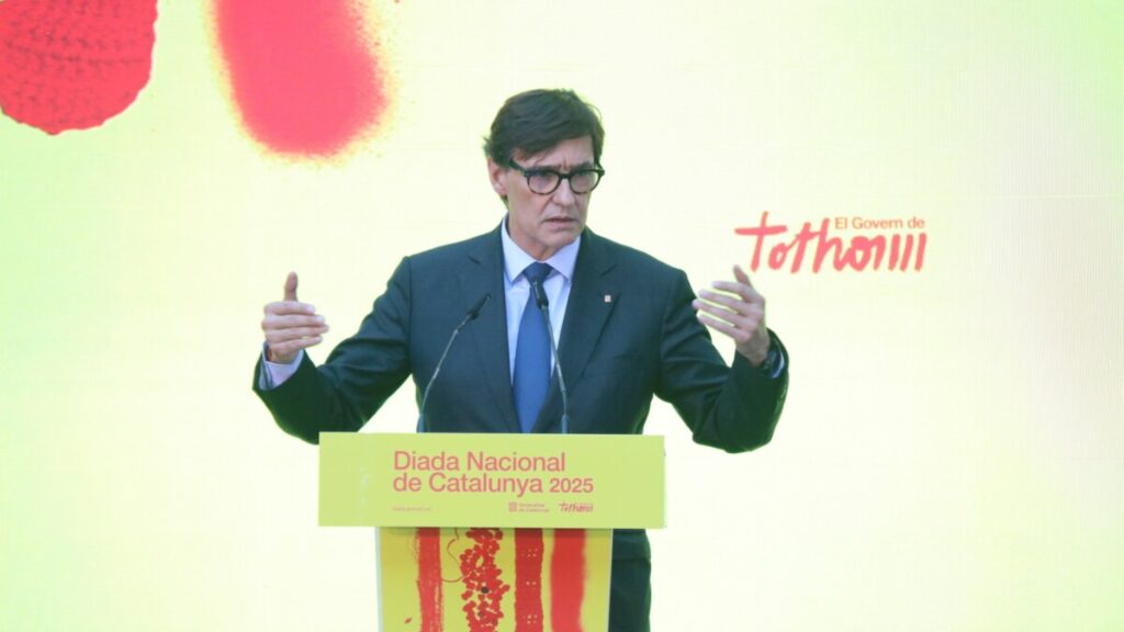 El presidente Salvador Illa en el acto de la Diada de Catalunya en Madrid (Roger Pi de Cabanyes, ACN)