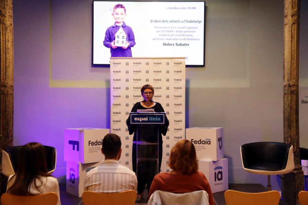 Presentació de l'informe de la Fedaia sobre infants i adolescents afectats per risc d'exclusió residencial i pèrdua d'habitatge (ACN - Nazaret Romero)
