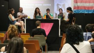Participants de les I Jornades Internacionals de Lluita Borda i Antifeixista Trinxeres, impulsades per la Crida LGBTI amb el suport de SUDS i SCI Catalunya (Norma Vidal, ACN)