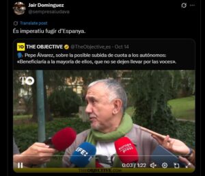Jair Domínguez hablando sobre huir de España en una entrevista