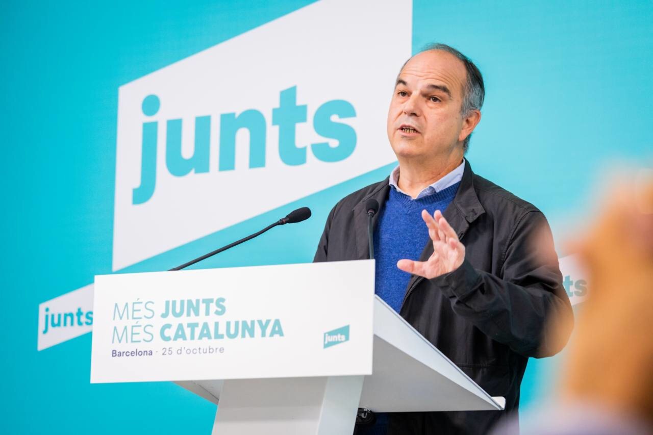 Jordi Turull parlant en un acte de Junts a Barcelona