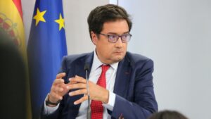El ministre Óscar López, aquest dimarts a la Moncloa (Miquel Vera, ACN)