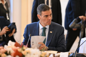 Pedro Sánchez durant la cimera MED-9 a Eslovènia