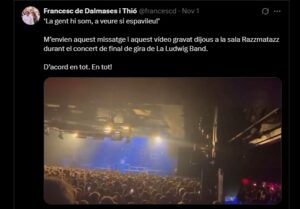 Francesc de Dalmases en un concert a la sala Razmatazz