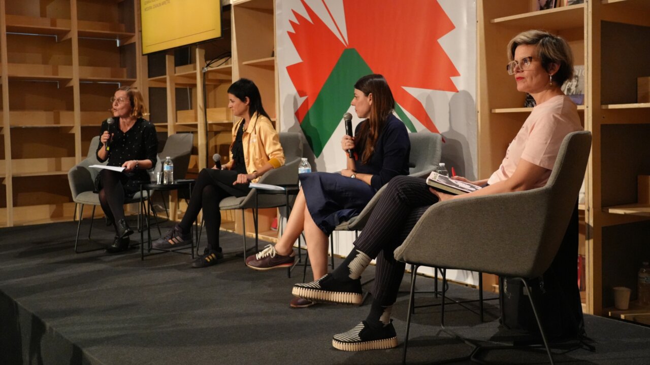 Un dels moments de l'homenatge a Montserrat Roig en el marc de la FIL (Eli Don, ACN)