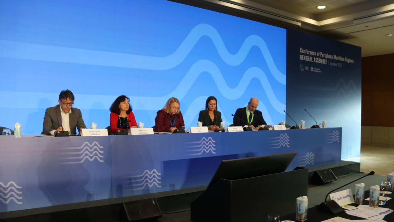 Sesión sobre pesca de la Conferencia de Regiones Periféricas Marítimas (CRPM), con la directora general de Asuntos Marítimos y Pesca de la Comisión Europea, Charlina Vitcheva (Natàlia Segura, ACN)