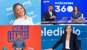 Silvia Intxaurrondo, Javier Ruiz, Jesús Cintora i Pepa Bueno presentadors de La 1