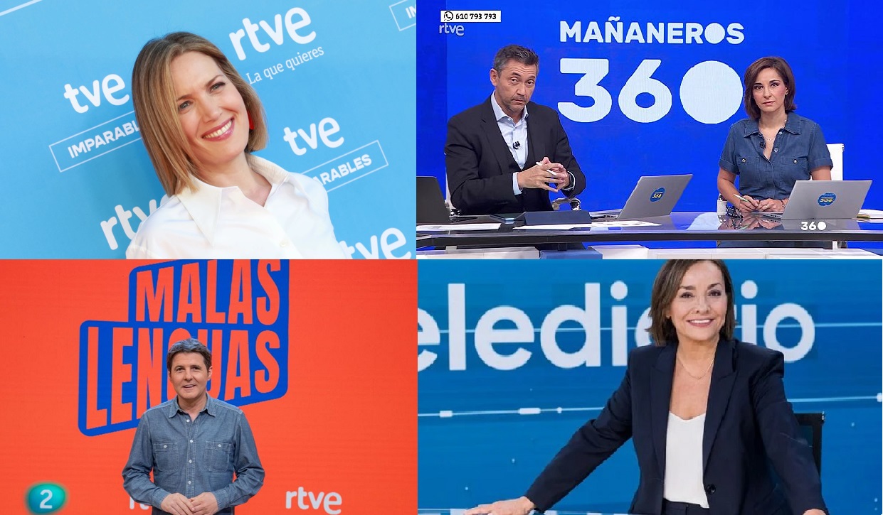 Silvia Intxaurrondo, Javier Ruiz, Jesús Cintora i Pepa Bueno presentadors de La 1