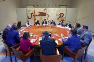 Reunió del Consell Executiu de la Generalitat amb Salvador Illa present.