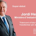 Jordi Hereu en un sopar-debat sobre el futur d'Europa.