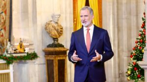 Felip VI durant el discurs tradicional de Nadal (Casa Reial)
