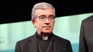 El presidente de la Conferencia Episcopal Española, Luis Argüello, en un acto en Madrid (Miquel Vera, ACN)