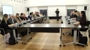 Reunión entre el Gobierno catalán y representantes del sector porcino en el Palau de la Generalitat (Blanca Blay, ACN)